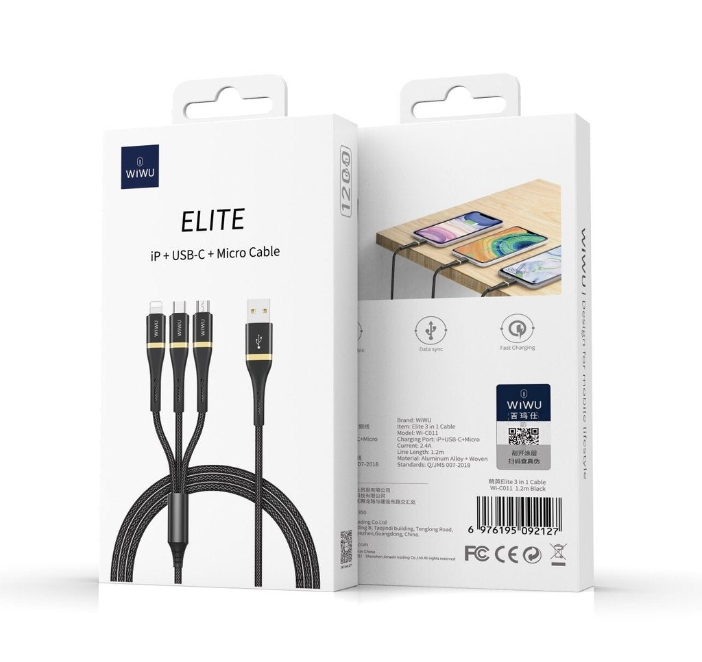 ELITE IP+USB-C+MICRO CABLE 2.4A - image 5