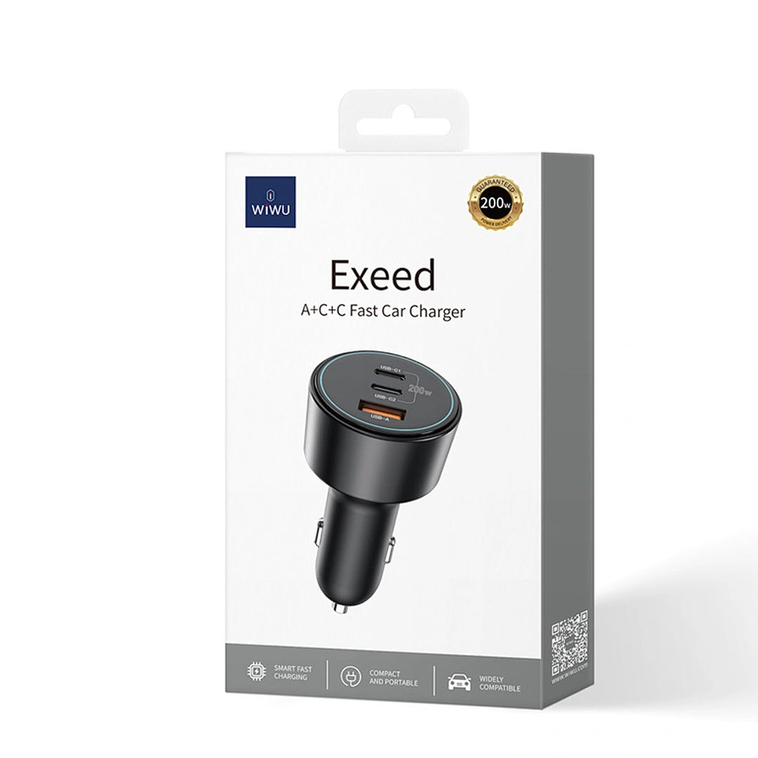 WiWU Starship 200W QC+PD Fast Car Charger Wi-QC026