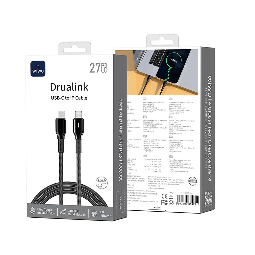 WiWU Wi-C076 USB C to USB C Cable 27W