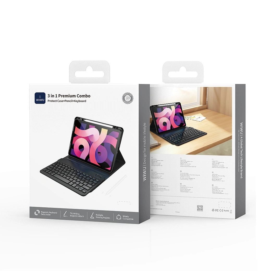 WiWU MK-006 3-in-1 iPAD KEYBOARD CASE WITH STYLUS