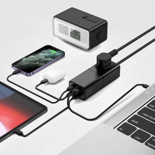 Charging Station WiWU Desktop Powerstrip 100W GaN Dual USB-C + Dual USB-A Power Strap EU (Wi-S004)
