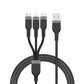 WIWU PLATINUM USB-C+IP+MICRO CABLE 3.1A