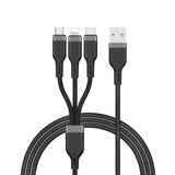 WIWU PLATINUM USB-C+IP+MICRO CABLE 3.1A