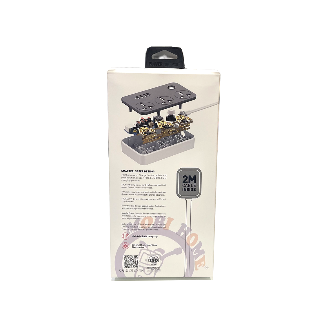 MOBI HOME POWER EXTENSION 2500W 3USB