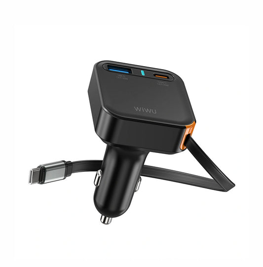 WiWU Wi‑CC033 Helix 65W Triple Port Car Charger USB‑C
