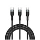 CONCISE USB-C TO USB-C +USB-C CABLE BLACK 1.2M 100W - image 2