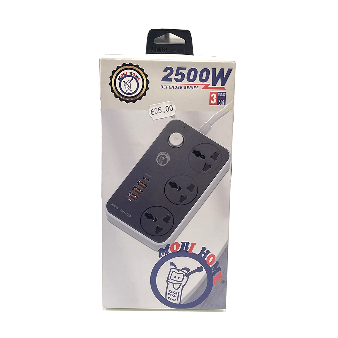MOBI HOME POWER EXTENSION 2500W 3USB