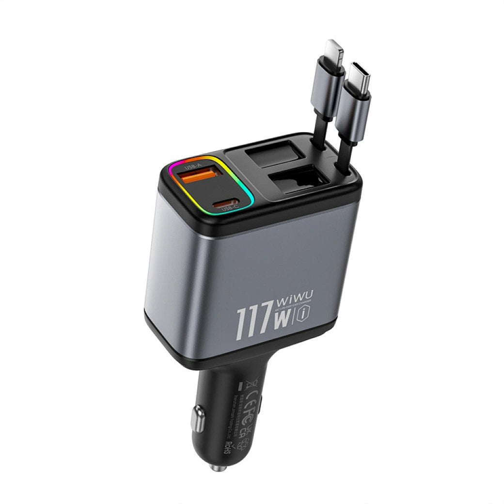 WiWU Exeed 117W QC+PD Fast Car Charger Wi-QC027 - image 4