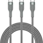 CONCISE USB-C TO USB-C +USB-C CABLE GRAY 1.2M 100W - image 4