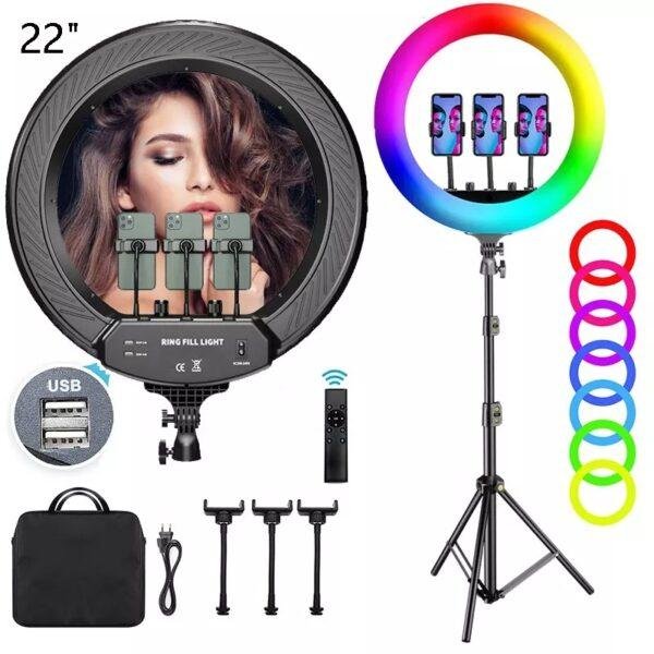 RGB RING LIGHT EXTRA LARGE MJ56 + STAND - image 5