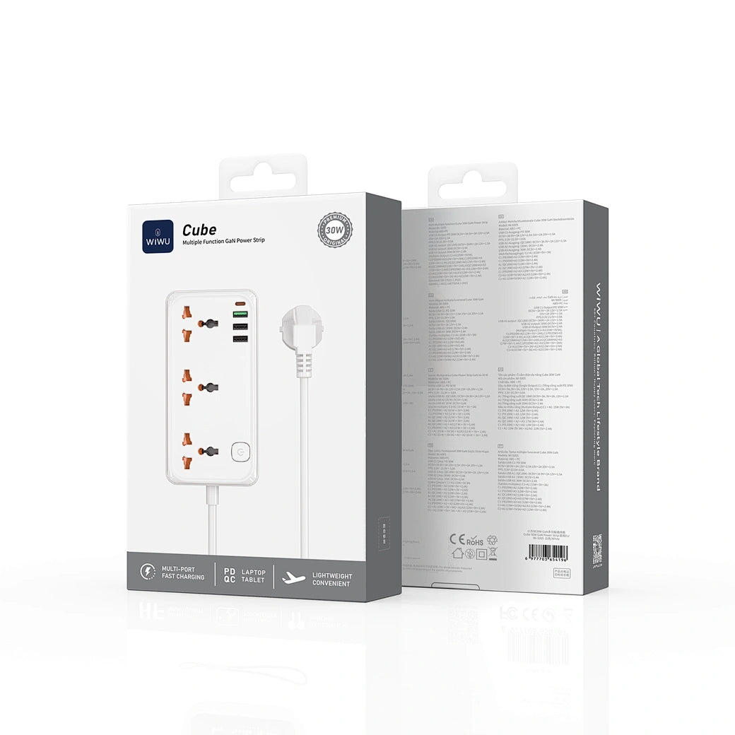 30W Cube Multiple Function GaN Power strip