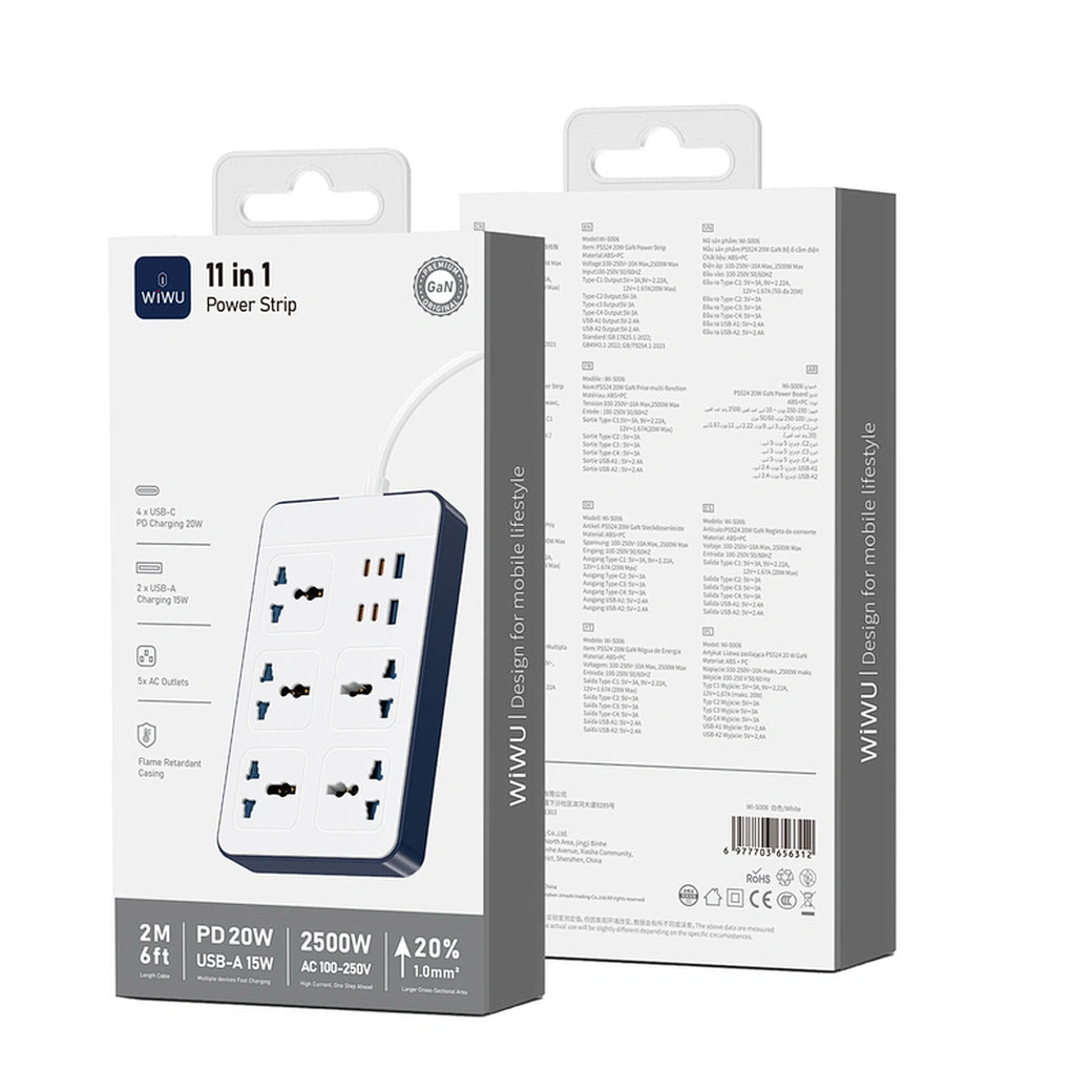 WiWU 20W 11 in 1 Power Strip