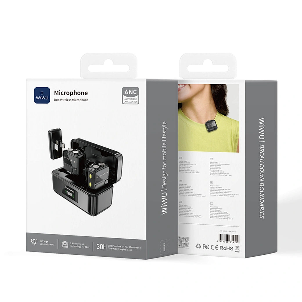 WiWU Wi-WM005 Bluetooth Lavalier Microphone